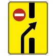 Дорожный знак 6.19.2 «Предварительный указатель перестроения на другую проезжую часть» (металл 0,8 мм, IV типоразмер: 2000х1500 мм, С/О пленка: тип В алмазная)